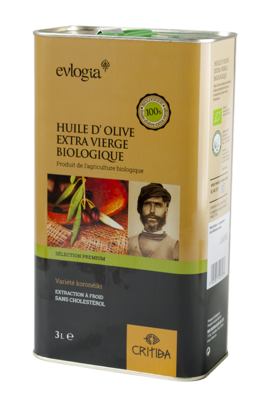 BIO - extra panenský olivový olej* 3,0 litra plech "EVLOGIA" 0,3%