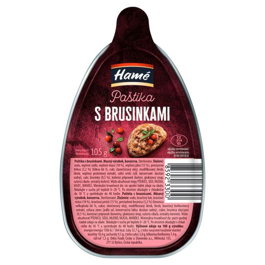 Pašt.Brusnice 105g AL Ham