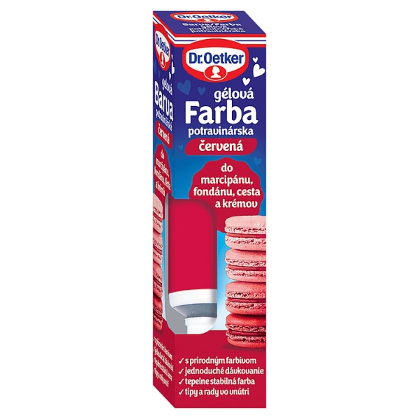 Farba potrav.gel 10g červ.