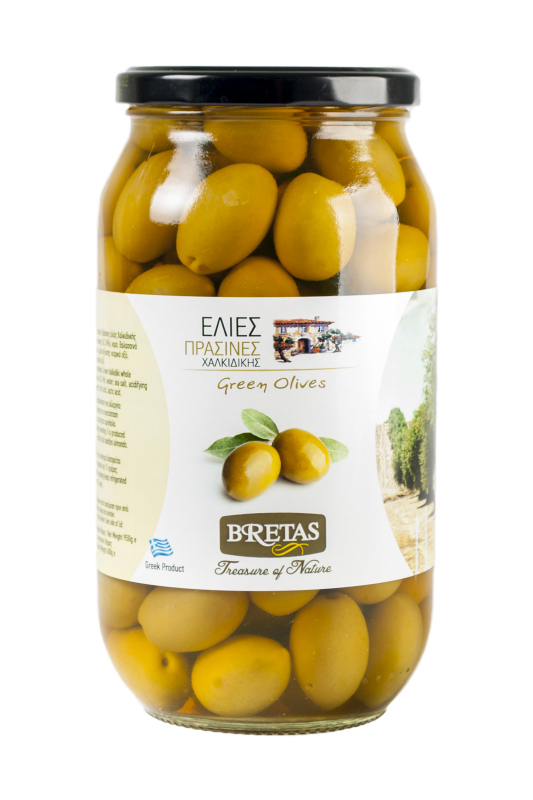 Zelené olivy s kôstkou v slanom náleve 950g Zelené olivy s kôstkou v slanom náleve 950g