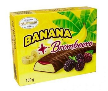 Dezert banán černica v čokoláde 150g Hauswirth